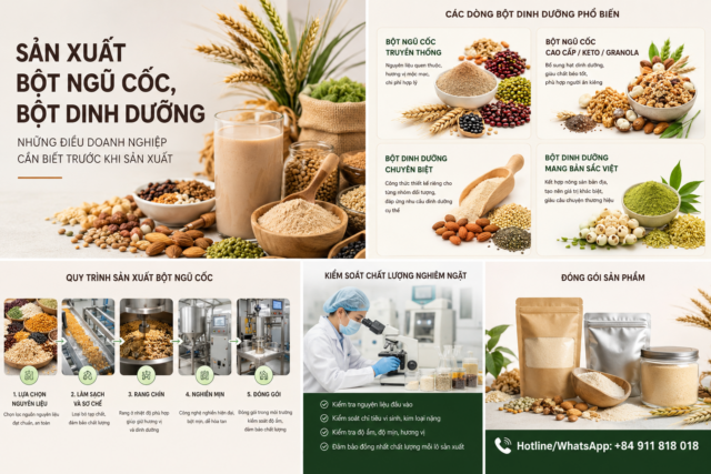 Sản xuất Bột Ngũ Cốc Dinh Dưỡng: Những Điều Doanh Nghiệp Cần Biết Trước Khi Sản Xuất