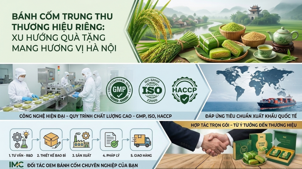 BÁNH CỐM TRUNG THU THƯƠNG HIỆU RIÊNG: XU HƯỚNG QUÀ TẶNG MANG HƯƠNG VỊ HÀ NỘI